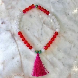 Dog Mala bead collar necklace